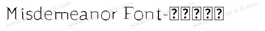 Misdemeanor Font字体转换